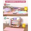 image:imageNicpro Rose Gold Desk Organizers and Accessories For Women 4Tier Paper Letter Tray Organizer with Drawer  File Holder  Pen Holder  72 Clips Set Workspace Accessories for Office Supplies