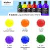 image:imageNicpro 6 Colors Liquid Watercolor Paint Set 4oz Liquid Watercolor Paint Vibrant Colors amp NonToxic Water Colors Painting Supplies for Art Activity Craft DIY Poster School Home Classroom Party6 Colors
