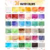 image:imageNicpro Watercolor Paint Set for Adults Beginner amp Artists 24 Tubes Water Color Paint Set with 25 Watercolor Paper 8 Squirrel Paint Brushes Palettes Color Wheel Art Painting Supplies36 Colors