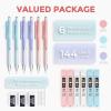 image:imageNicpro 6PCS Pastel Mechanical Pencil Set Cute Mechanical Pencils 05 mm amp 07 mm amp 09 mm with 360PCS HB Lead Refills Eraser Eraser Refill for Student Writing Drawing Sketching Drafting with Case6 Pack 07mm