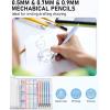 image:imageNicpro 6PCS Pastel Mechanical Pencil Set Cute Mechanical Pencils 05 mm amp 07 mm amp 09 mm with 360PCS HB Lead Refills Eraser Eraser Refill for Student Writing Drawing Sketching Drafting with Case6 Pack 05mm07mm09mm
