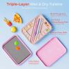 image:imageNicpro Aesthetic Miniature Painting Kit Stay Wet Palette amp 16PCS Detail Paint Brushes Drybrush with Bag Pallet Paper Sponges Mixing Paints Saver Palette for Acrylic Paint by Numbers Cute FiguresPink