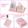 image:imageNicpro Aesthetic Miniature Painting Kit Stay Wet Palette amp 16PCS Detail Paint Brushes Drybrush with Bag Pallet Paper Sponges Mixing Paints Saver Palette for Acrylic Paint by Numbers Cute FiguresPink