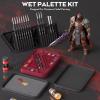 image:imageNicpro Aesthetic Miniature Painting Kit Stay Wet Palette amp 16PCS Detail Paint Brushes Drybrush with Bag Pallet Paper Sponges Mixing Paints Saver Palette for Acrylic Paint by Numbers Cute FiguresBlack