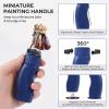 image:imageNicpro Aesthetic Miniature Painting Kit Stay Wet Palette amp 16PCS Detail Paint Brushes Drybrush with Bag Pallet Paper Sponges Mixing Paints Saver Palette for Acrylic Paint by Numbers Cute FiguresBlue