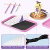 image:imageNicpro Aesthetic Miniature Painting Kit Stay Wet Palette amp 16PCS Detail Paint Brushes Drybrush with Bag Pallet Paper Sponges Mixing Paints Saver Palette for Acrylic Paint by Numbers Cute FiguresPink