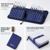 image:imageNicpro Aesthetic Miniature Painting Kit Stay Wet Palette amp 16PCS Detail Paint Brushes Drybrush with Bag Pallet Paper Sponges Mixing Paints Saver Palette for Acrylic Paint by Numbers Cute FiguresBlue