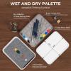 image:imageNicpro Aesthetic Miniature Painting Kit Stay Wet Palette amp 16PCS Detail Paint Brushes Drybrush with Bag Pallet Paper Sponges Mixing Paints Saver Palette for Acrylic Paint by Numbers Cute FiguresBlue