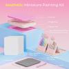 image:imageNicpro Aesthetic Miniature Painting Kit Stay Wet Palette amp 16PCS Detail Paint Brushes Drybrush with Bag Pallet Paper Sponges Mixing Paints Saver Palette for Acrylic Paint by Numbers Cute FiguresPink