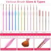 image:imageNicpro Aesthetic Miniature Painting Kit Stay Wet Palette amp 16PCS Detail Paint Brushes Drybrush with Bag Pallet Paper Sponges Mixing Paints Saver Palette for Acrylic Paint by Numbers Cute FiguresPink