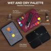 image:imageNicpro AllInOne Miniature Painting Kit Including 18 Colors Model Paint Wet Palette 11PCS Detail Paint Brushes Drybrush Magnetic Painting Handle 2PCS Sponges 50PCS Pallet Paper and Brush Holder