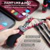 image:imageNicpro AllInOne Miniature Painting Kit Including 18 Colors Model Paint Wet Palette 11PCS Detail Paint Brushes Drybrush Magnetic Painting Handle 2PCS Sponges 50PCS Pallet Paper and Brush Holder