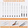 image:imageNicpro Professional Miniature Painting Kit with Wet Palette Miniature Painting Handle amp 11PCS Detail Paint Brushes Drybrush Sponge Pallet Paper Brush Holder Mixing Paint Saver PaletteWhite