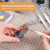 image:imageNicpro Professional Miniature Painting Kit with Wet Palette Miniature Painting Handle amp 11PCS Detail Paint Brushes Drybrush Sponge Pallet Paper Brush Holder Mixing Paint Saver PaletteWhite