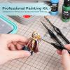 image:imageNicpro Professional Miniature Painting Kit with Wet Palette Miniature Painting Handle amp 11PCS Detail Paint Brushes Drybrush Sponge Pallet Paper Brush Holder Mixing Paint Saver PaletteBlue