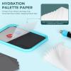 image:imageNicpro Stay Wet Palette for Acrylic Miniature Painting Kit Paint Tray Palettes with 100PCS Pallet Paper 4PCS Sponge Brush Holder Mixing Paint Saver Palette for Miniature Model PaintBlue