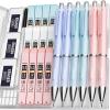image:imageNicpro 6PCS Pastel Mechanical Pencil Set Cute Mechanical Pencils 05 mm amp 07 mm amp 09 mm with 360PCS HB Lead Refills Eraser Eraser Refill for Student Writing Drawing Sketching Drafting with Case6 Pack 05mm07mm