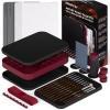 image:imageNicpro Professional Miniature Painting Kit with Wet Palette Miniature Painting Handle amp 11PCS Detail Paint Brushes Drybrush Sponge Pallet Paper Brush Holder Mixing Paint Saver PaletteRed  Black