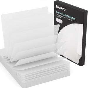 image:imageNicpro 4 Pack Wet Palette Sponges and 100 Sheets Pallet Paper Refillment Designed for Stay Wet Palette to Save Paints and Keep Wet for Miniature amp Model Painting and Acrylic Painting100pcs Paper