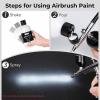 image:imageNicpro White Large Airbrush Paint amp Black Gray White Surface Primer Airbrush Paint