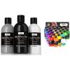 image:imageNicpro 24 Colors Airbrush Paint with 1 Thinner amp Black Gray White Surface Primer Airbrush Paint