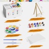 image:imageNicpro 8 Pack 810 Inch Canvas Boards Kits for Painting Art Canvas Set with 16 Brushes 8 Paint Trays 8  12 Acrylic Paint Mini Drawing Easel Set Sip and Paint Kit for Adults Party