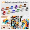 image:imageNicpro 8 Pack 810 Inch Canvas Boards Kits for Painting Art Canvas Set with 16 Brushes 8 Paint Trays 8  12 Acrylic Paint Mini Drawing Easel Set Sip and Paint Kit for Adults Party