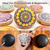 image:imageNicpro Mandala Rock Painting Kit Dot Arts and Crafts for Adults Mandala Dotting Tools Kit Large Wooden Rocks for Painting DIY Stencils Acrylic Paints Brushes Dotting Tools for Rocks