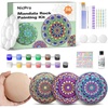 image:imageNicpro Mandala Rock Painting Kit Dot Arts and Crafts for Adults Mandala Dotting Tools Kit Large Wooden Rocks for Painting DIY Stencils Acrylic Paints Brushes Dotting Tools for Rocks