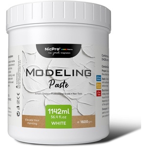 image:imageNicpro Modeling Paste 571 ml  282 oz for Acrylic Painting High Density Acrylic Medium for Texture Art and Thickness Structural Molding Texture Paste for Canvas Paint Art Projects DIY 3D Effect1142 ml