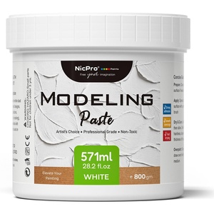 image:imageNicpro Modeling Paste 571 ml  282 oz for Acrylic Painting High Density Acrylic Medium for Texture Art and Thickness Structural Molding Texture Paste for Canvas Paint Art Projects DIY 3D Effect571 ml