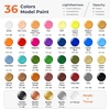 image:imageNicpro 36 Colors Model Paint Set 20ml Ready to Use Modeling Acrylic Paints Brush amp Airbrush Compatible Miniature Paint Set for Beginner amp Professional on Model Scale Figure Crafts with 4 Thinner36 Colors with 4 Thinner