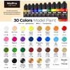 image:imageNicpro 36 Colors Model Paint Set 20ml Ready to Use Modeling Acrylic Paints Brush amp Airbrush Compatible Miniature Paint Set for Beginner amp Professional on Model Scale Figure Crafts with 4 Thinner30 Colors with 3 Thinner