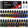 image:imageNicpro 36 Colors Model Paint Set 20ml Ready to Use Modeling Acrylic Paints Brush amp Airbrush Compatible Miniature Paint Set for Beginner amp Professional on Model Scale Figure Crafts with 4 Thinner24 Colors with 2 Thinner