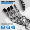 image:imageNicpro 07 mm Mechanical Pencil Set with Case 3PCS HD1000 Mechanical Pencils 07 With 6 Tube HB Lead Refills Eraser Weatherproof Barrel for Outdoor Writing Drafting Drawing Sketching05mm3 Pcs