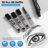 image:imageNicpro 07 mm Mechanical Pencil Set with Case 3PCS HD1000 Mechanical Pencils 07 With 6 Tube HB Lead Refills Eraser Weatherproof Barrel for Outdoor Writing Drafting Drawing Sketching09mm3 Pcs