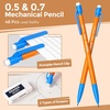 image:imageNicpro 17 PCS Compass Geometry Set for Students Drafting Tools Math Protractor Compass with Rulers Mechanical Pencil Square Set Box of Protractors Kit for Class Supplies Back to School SuppliesOrange