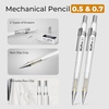 image:imageNicpro 17 PCS Compass Geometry Set for Students Drafting Tools Math Protractor Compass with Rulers Mechanical Pencil Square Set Box of Protractors Kit for Class Supplies Back to School SuppliesGrey