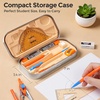 image:imageNicpro 17 PCS Compass Geometry Set for Students Drafting Tools Math Protractor Compass with Rulers Mechanical Pencil Square Set Box of Protractors Kit for Class Supplies Back to School SuppliesOrange