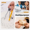 image:imageNicpro 17 PCS Compass Geometry Set for Students Drafting Tools Math Protractor Compass with Rulers Mechanical Pencil Square Set Box of Protractors Kit for Class Supplies Back to School SuppliesGrey