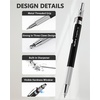 image:imageNicpro 2mm Welder Mechanical Pencil Set with 24PCS Silver Refills 2mm Metal Lead Holder Carpenter Pencil with Sharpener for Welding Cutting Woodworking Metals Alloys Wood Leather Material1PCS Silver