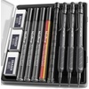 image:imageNicpro 3 PCS 13 mm Mechanical Pencils Set 3 Colors with 51 Lead Refill 3 Eraser  Weatherproof Barrel Pencil Heavy Duty Carpenter Pencil HD1000 for Outdoor Marking Drafting Drawing WoodworkingBlack