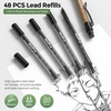 image:imageNicpro 3 PCS 13 mm Mechanical Pencils Set 3 Colors with 51 Lead Refill 3 Eraser  Weatherproof Barrel Pencil Heavy Duty Carpenter Pencil HD1000 for Outdoor Marking Drafting Drawing WoodworkingBlack Green Brown