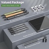 image:imageNicpro 3 PCS 13 mm Mechanical Pencils Set 3 Colors with 51 Lead Refill 3 Eraser  Weatherproof Barrel Pencil Heavy Duty Carpenter Pencil HD1000 for Outdoor Marking Drafting Drawing WoodworkingBlack Green Brown