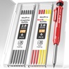 image:imageNicpro 3 PCS 13 mm Mechanical Pencils Set with 36 Lead Refill  1 Pcs Carpenter Pencil with 13 Lead Refill