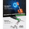 image:imageNicpro 3 Pack 7in1 Magnetic Carpenter Pencils with Sharpener CP5000 Construction Mechanical Pencil30 Refill Deep Hole Marker for Construction Woodworking Pencil Carpenter Tools for MarkingBlack Orange Green Red