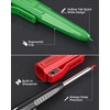 image:imageNicpro 3 Pack 7in1 Magnetic Carpenter Pencils with Sharpener CP5000 Construction Mechanical Pencil30 Refill Deep Hole Marker for Construction Woodworking Pencil Carpenter Tools for MarkingBlack Orange Green Red
