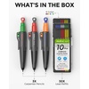 image:imageNicpro 3 Pack 7in1 Magnetic Carpenter Pencils with Sharpener CP5000 Construction Mechanical Pencil30 Refill Deep Hole Marker for Construction Woodworking Pencil Carpenter Tools for MarkingOrange Green Red Black