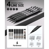 image:imageNicpro 30PCS Black Metal Mechanical Pencils Set in Leather Case  17PCS Metal 2mm Mechanical Pencil Set in Leather Case
