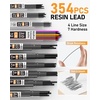 image:imageNicpro 34PCS Art Mechanical Pencil Set 3 PCS Metal Drafting Pencil 05 mm amp 07 mm amp 09 mm amp 3 PCS 2mm Lead Holder 6B 4B 2B HB 2H 4H Colors For Sketching Drawing With 19 Tube Lead Refills Case